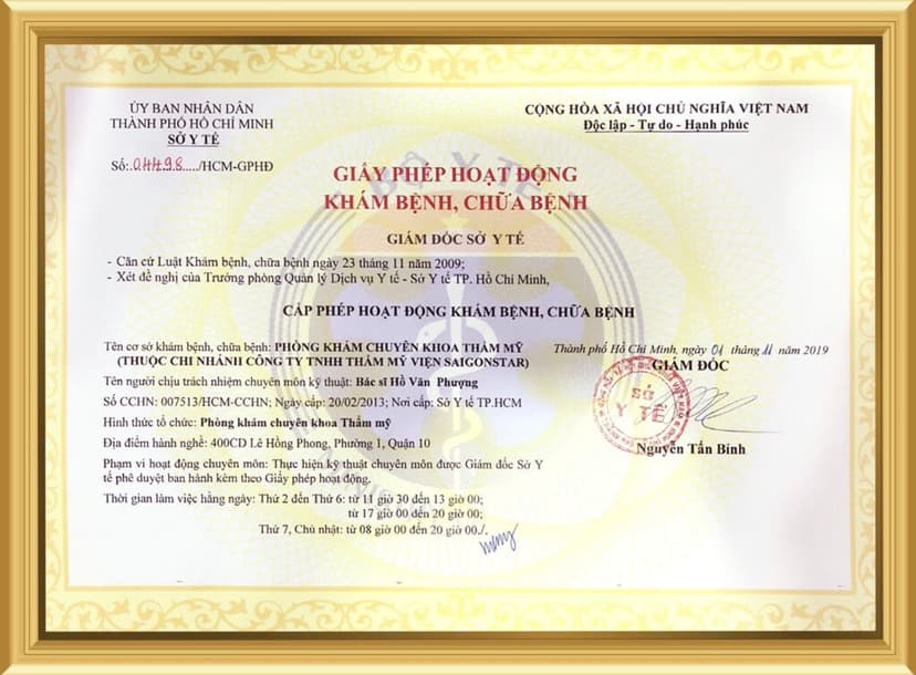 Giấy phép hoạt động 1